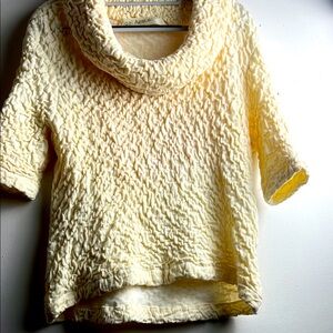 Yigal Azrouel cowl neck ivory color pull over top